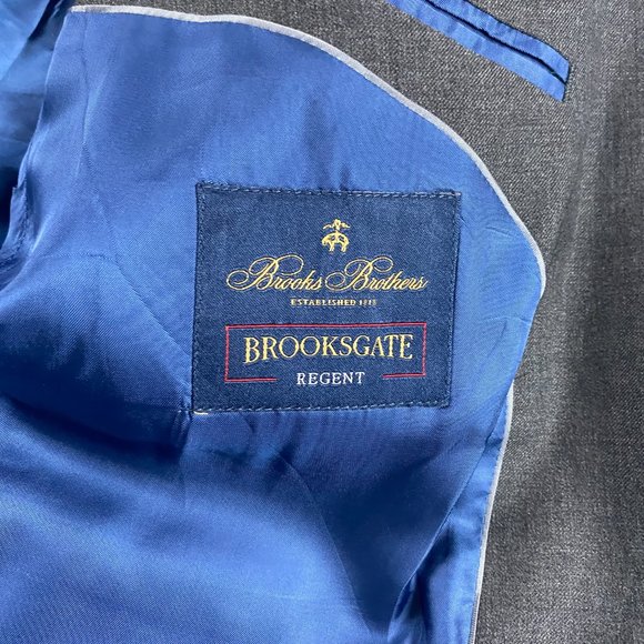 Brooks Brothers Regent Fit Blazer Sport Coat Men's 42L Fits 40 L Gray Barberis - Picture 6 of 15